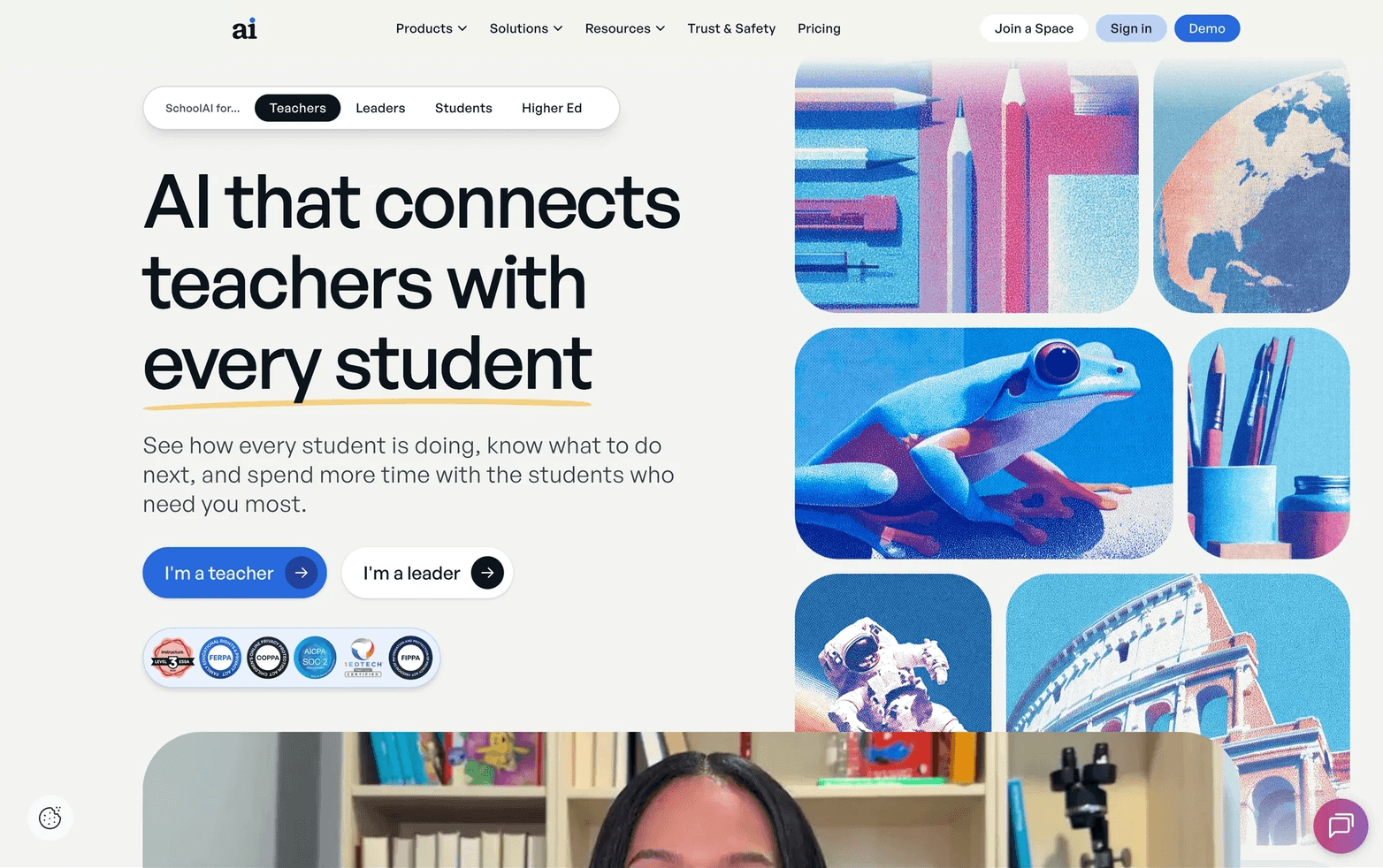 Captured marketing homepage, with the headline and hero imagery.
